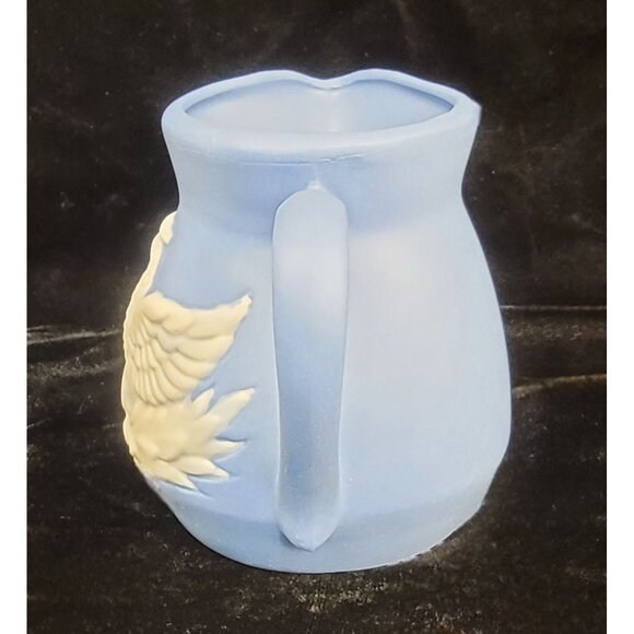 Vintage Powder Blue Wedgwood Jasperware Creamer Pitcher - Picture 3 of 15
